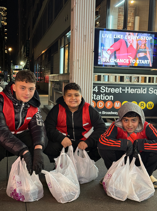 Hope Bus team at a distribution point